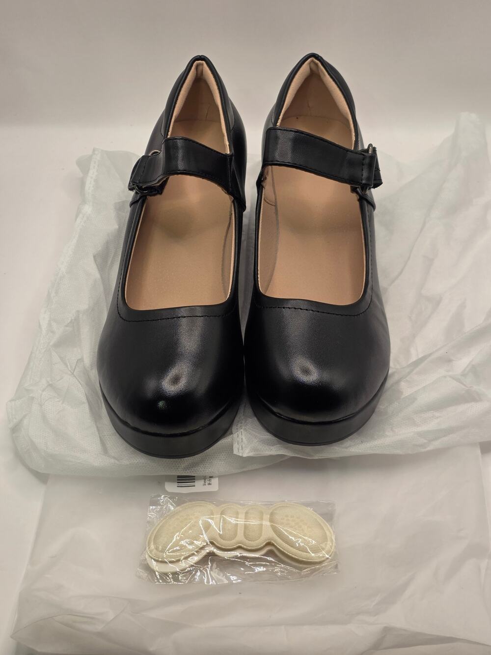 Women’s Black Mary Jane Platform Wedge Shoes Size 10.5 / EU 43 New